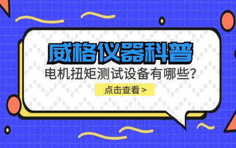 威格儀器-電機扭矩測試設(shè)備有哪些？插圖